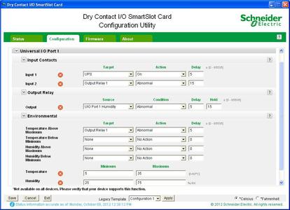APC Dry Contact I/O SmartSlot Card (AP9613)