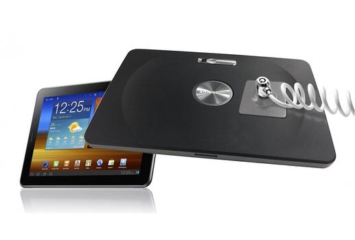 COMPULOCKS Universal tablet secured with colied cable Lock - Låsplatta för säkerhetskabel för surfplatta - svart (CL15CUTL)