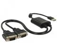 DELOCK USB 2.0 to 2 x serial RS-232 adapter (63950)