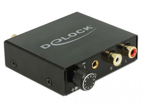 DELOCK Digital ljudkonverter till Analog HD med hörlursförstärkare (63972)