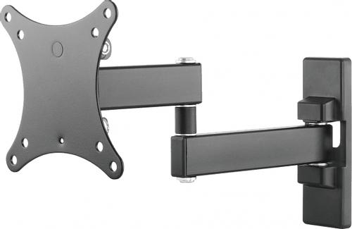 VISION N Monitor Wall Arm Mount - LIFETIME WARRANTY - fits display 13-27" with VESA sizes 75 x 75, 100 x 100 - sturdy cold-rolled steel - after-installation levelling - reach from wall 44-282 mm / 1.7-11" -  (VFM-WA1X1B)