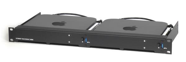 SONNET "19"" 1U rack for 2 x Apple Macmini TB3 " (rack-min-2XA)