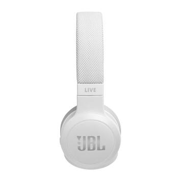 JBL Live 400BT trådløse hodetelefoner On-Ear hodetelefoner med Voice Assistant og 24 timers batteritid. Hvit (JBLLIVE400BTWHT)