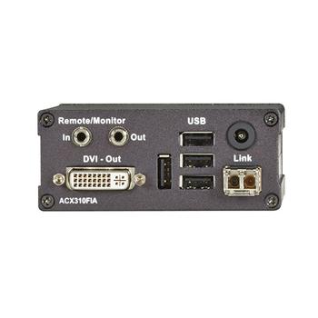 BLACK BOX FIBRE KVM EXTENDER EC – DVI, USB + OPTIONAL AUDIO - RECEIVER, MULTIMODE,  DVI,VGA IN/DVI OUT, USB + OPTIONAL AUDIO (ACX310FIA-R-R2)