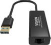 VISION USB-zu-Ethernet-Adapter - 100/1000 Mbps - Fast Ethernet Mac - unterstützt Suspend/ Resume-Erkennung und Steuerungsendpunkt - USB A 3.0 (m) zu geschirmtem RJ45 (f) - Treiber auf USB-Adapter - schwarz (TC-USBETH/BL)