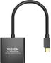 VISION Maximum resolution 1920 x 1080 - does not convert VGA to DP - hotplug - mDP (m) to VGA (f) - outer diameter 5.5 mm - 32 AWG - overall length 220 mm - black