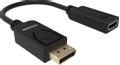 VISION 4K 60 Hz - DP version 1.3 - gold connectors - HDMI 2.0 - does not convert HDMI to DP - hotplug - DP (m) to HDMI (f) - outer diameter 5.5 mm - 30 AWG - overall length 225 mm - black (TC-DPHDMI/BL)