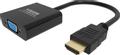 VISION N Professional installation-grade HDMI to VGA adaptor - LIFETIME WARRANTY - maximum resolution 1920 x 1080 - does not convert VGA to HDMI - HDMI (M) to VGA (F) - outer diameter 5.0 mm - overall length (TC-HDMIVGA/BL)