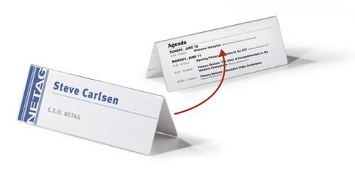 DURABLE Tischnamensschild 105/ 210x297mm transp 10er Pck (803519)
