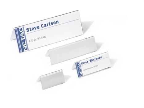 DURABLE Tischnamensschild 105/ 210x297mm transp 10er Pck (803519)