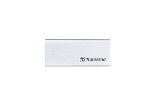 TRANSCEND d ESD240C - SSD - 120 GB - external (portable) - M.2 - USB 3.1 Gen 2 (USB-C connector) - silver (TS120GESD240C)