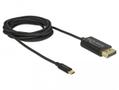DELOCK USB cable Type-C to DisplayPort (DP Alt Mode) 4K 60 Hz 2 m coaxial