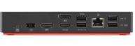 Lenovo ThinkPad USB-C Dock Gen 2 - Dokkingstasjon - USB-C - HDMI, 2 x DP - GigE - 90 watt - EU - for ThinkPad T480; T490; T490s; T590; X1 Carbon (6th Gen); X270; X280; X390 (40AS0090EU)
