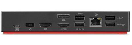 Lenovo ThinkPad USB-C Dock Gen 2 - Dokkingstasjon - USB-C - HDMI, 2 x DP - GigE - 90 watt - EU - for ThinkPad T480; T490; T490s; T590; X1 Carbon (6th Gen); X270; X280; X390 (40AS0090EU)
