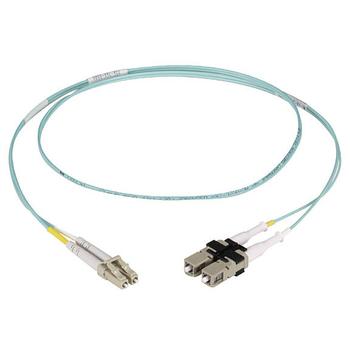 BLACK BOX OM3 PATCH CABLE 50µM (LZ0H) - AQUA, LC-ST DUPLEX, 15M (EFE352-015M-AQ)
