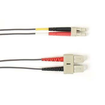 BLACK BOX FO Patch Cable Color Multi-m OM3 - Gray SC-LC 25m Factory Sealed (FOLZH10-025M-SCLC-GR)