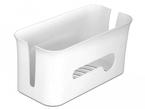 DELOCK Cabel Management box with storage case white / grey (18290)