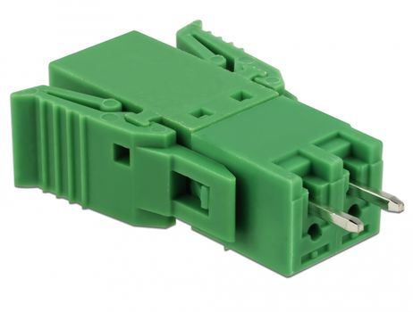 DELOCK Terminal block set for PCB 2 pin 3.81 mm pitch vertical (65968)