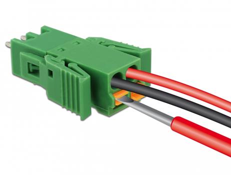 DELOCK Terminal block set for PCB 2 pin 3.81 mm pitch vertical (65968)