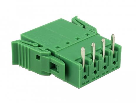 DELOCK Terminal block set for PCB 4 pin 3.81 mm pitch horizontal (65954)