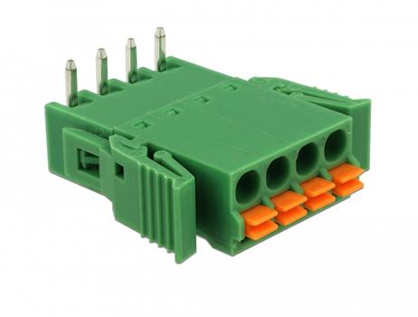 DELOCK Terminal block set for PCB 4 pin 3.81 mm pitch horizontal (65954)
