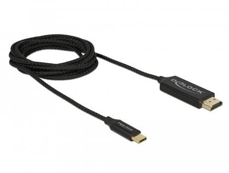 DELOCK USB cable Type-C to HDMI (DP Alt Mode) 4K 60 Hz 2 m coaxial (84905)