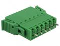 DELOCK Terminal block set for PCB 6 pin 3.81 mm pitch vertical
