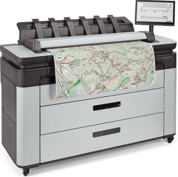 HP DesignJet XL 3600dr - 36" multifunctionele printer - kleur - inktjet - 914 x 8000 mm, 610 x 15000 mm (origineel) - 914 x 1219 mm, Rol (91,4 cm x 200 m) (doorsnede) - maximaal 0.33 min/ pagina (printend (6KD25A#B19)