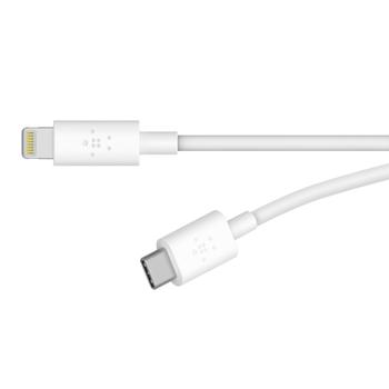BELKIN MIXIT LIGHTNING TO USB-C CABLE 1.2M WHITE CABL (F8J239BT04-WHT)