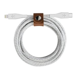 BELKIN LIGHTNING TO USB-C (Duratek Plus, 1.2M CABLE WHITE) (F8J243BT04-WHT)