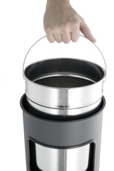 DURABLE Trash Can 17 L Round Metal (333023)