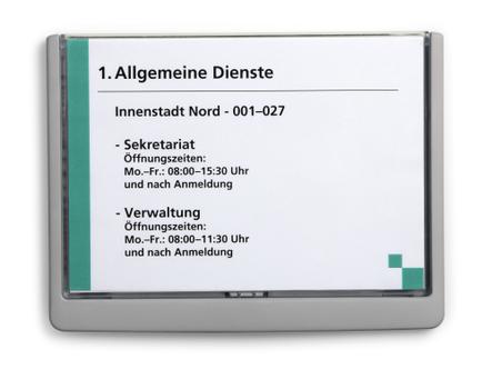 DURABLE Türschild ClckSignA5 210x148,5 Kleben/ Schr. graphit (486637)