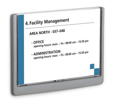 DURABLE Türschild ClckSignA5 210x148,5 Kleben/ Schr. graphit (486637)