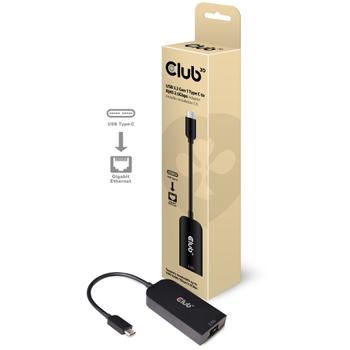 CLUB 3D USB 3.2 Adapter Typ-C zu 2,5 Gigabit Ethernet St./Bu. schwarz CAC-1520 (CAC-1520)