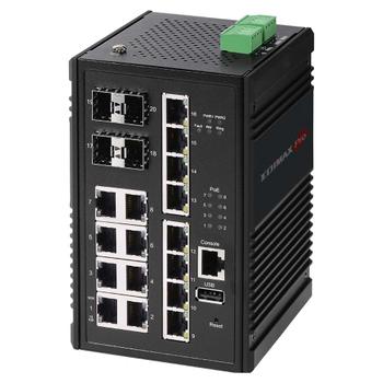 EDIMAX IGS-5416P,  Administreret,  Gigabit Ethernet (10/ 100/ 1000),  Fuld dupleks, Strøm over Ethernet (PoE) (IGS-5416P)