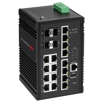 EDIMAX IGS-5416P,  Administreret,  Gigabit Ethernet (10/ 100/ 1000),  Fuld dupleks, Strøm over Ethernet (PoE) (IGS-5416P)