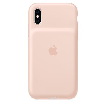 APPLE Smart - Batteripack baksidesskydd för mobiltelefon - silikon, elastomer - rosa sand - för iPhone XS (MVQP2ZM/A)