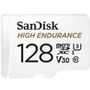 SANDISK HIGH ENDURANCE MICROSDXC CARD SQQNR 128G (10 000 HRS) UHS-I C10 U3 V30 100MB/S R 40MB/S W SD ADAPTOR IN