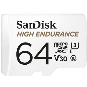 SANDISK Minneskort MicroSDHC 64GB För Bilkamera/ Videmonitor med adapt (SDSQQNR-064G-GN6IA)