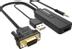 VISION Professional installation-grade VGA and Minijack to HDMI adaptor - max resolution 1920 x 1080 - does not convert HDMI to VGA - VGA (M) and Minijack (M) to HDMI (F) - minijack cable 120 mm - power via 