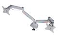 KENSINGTON n SmartFit One-Touch Dual Monitor Arm - Mounting kit - adjustable arm - for 2 monitors - metal - silver grey - screen size: 13"-32" - C-clamp, grommet, desk-mountable (K55471EU)