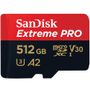 SANDISK MicroSDXC Extreme Pro 512GB 170MB/s A2 C10 V30 U4