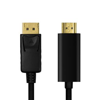 LOGILINK - DisplayPort cable, DP 1.2 to HDMI 1.4, black, 2m (CV0127)