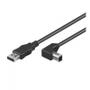 TECHLY USB 2.0 Kabel,A-Stecker a. B-Stecker,gewinkelt,0,5m,s