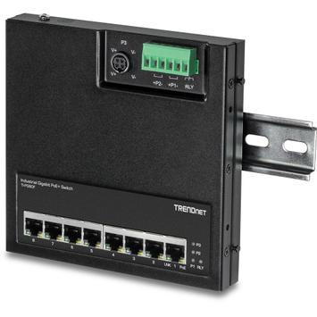 TRENDnet TI-PG80F - Industrial - switch - 8 porter - ikke-styrt - TAA-samsvar (TI-PG80F)