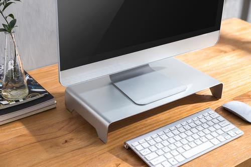 DIGITUS Aluminium Monitor Riser. Slim. Silver Factory Sealed (DA-90369)