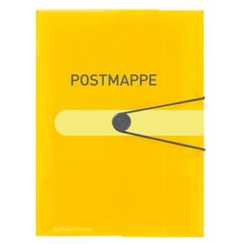 HERLITZ Gummizugmappe  A4 PP Postmappe transparent gelb (11394343)