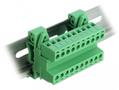 DELOCK Terminal Block Set for DIN Rail 10 pin with pitch 5.08 mm angled
