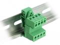 DELOCK Terminal Block Set for DIN Rail 4 pin with pitch 5.08 mm angled (66079)
