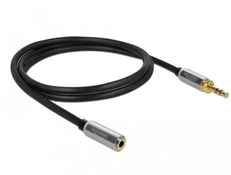 DELOCK Stereo Jack Extension Cable 3.5mm male > female + 6.35mm 1m (85780)